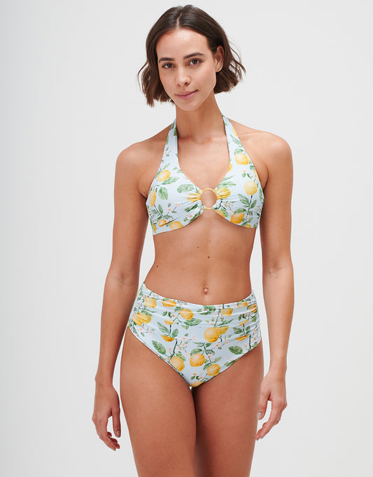Fior di Limone Underwired Halter Bikini Top - Sorrento Sky