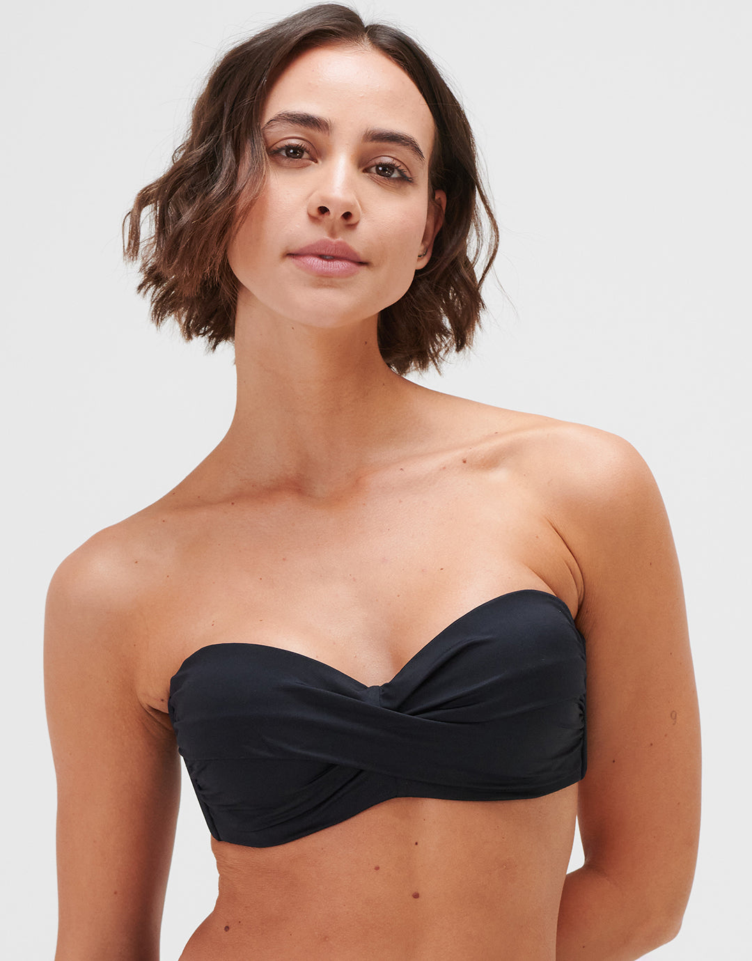 Timeless Twist Bandeau Bikini Top - Jet