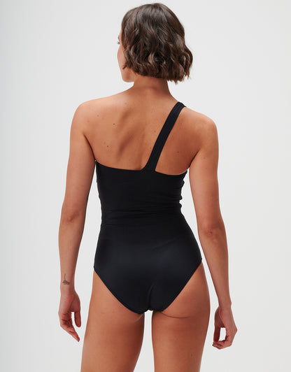 Timeless One Shoulder Swimsuit - Jet