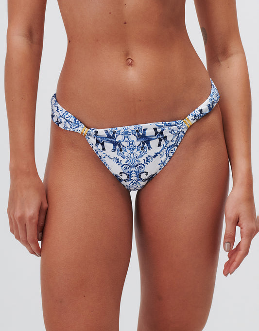 Zuri Banded Hipster Bikini Pant - Porcelain