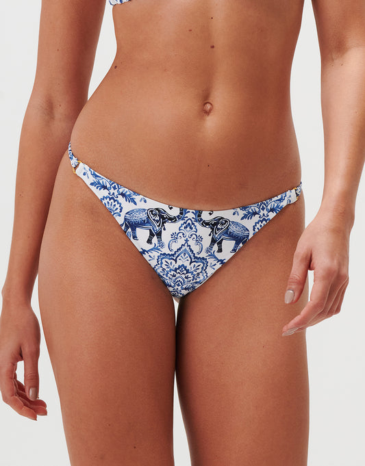 Zuri Ring Detail Bikini Pant - Porcelain
