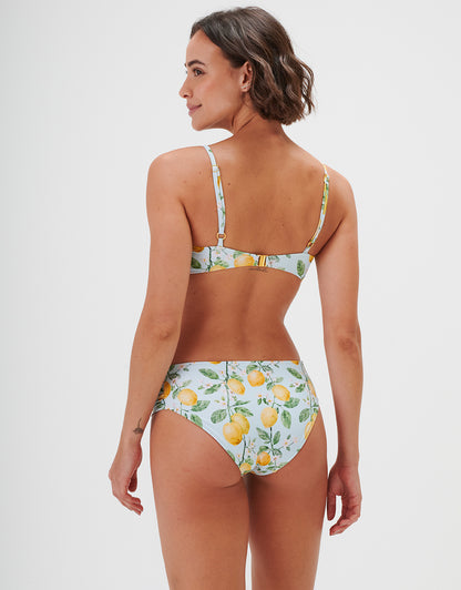 Fior di Limone Gathered Side Bikini Pant - Sorrento Sky