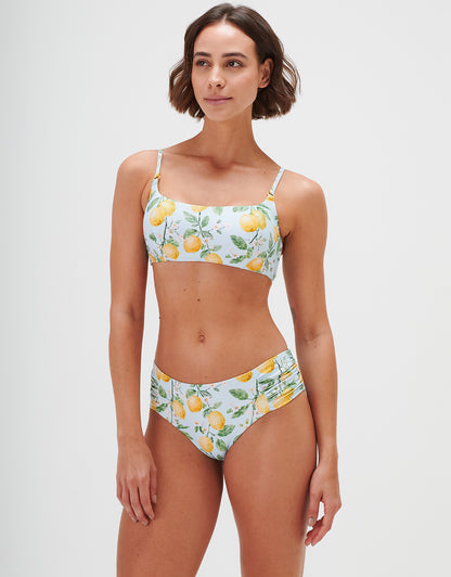 Fior di Limone Gathered Side Bikini Pant - Sorrento Sky