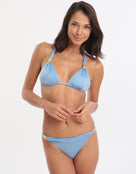 Jo Severin Nora Slide Hipster Bikini Bottom - Sky