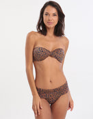 Jo Severin Anna Fold Bikini Bottom - Animal Luxe